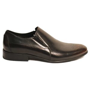 Класичні чоловічі туфлі IKOS з коричневої натуральної гладкої шкіри