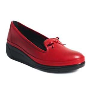 Туфлі червоного кольору з натуральної шкіри