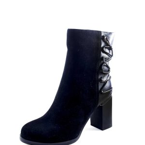 Жіночі демісезонні черевики AntonioGelo  чорного кольору з натуральної замші