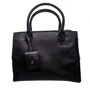 Класична жіноча сумка з еко-шкіри чорного кольору