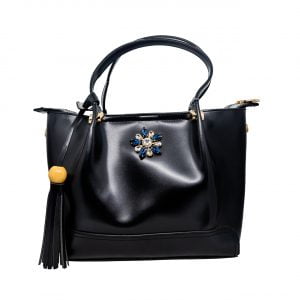 Жіноча сумка з якісної екошкіри чорного кольору