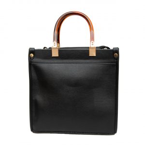 Жіноча класична сумка з еко-шкіри чорного кольору