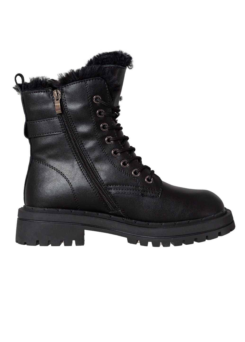Зимові черевики Lifexpert чорного кольору  із натуральної шкіри з натуральною вовною