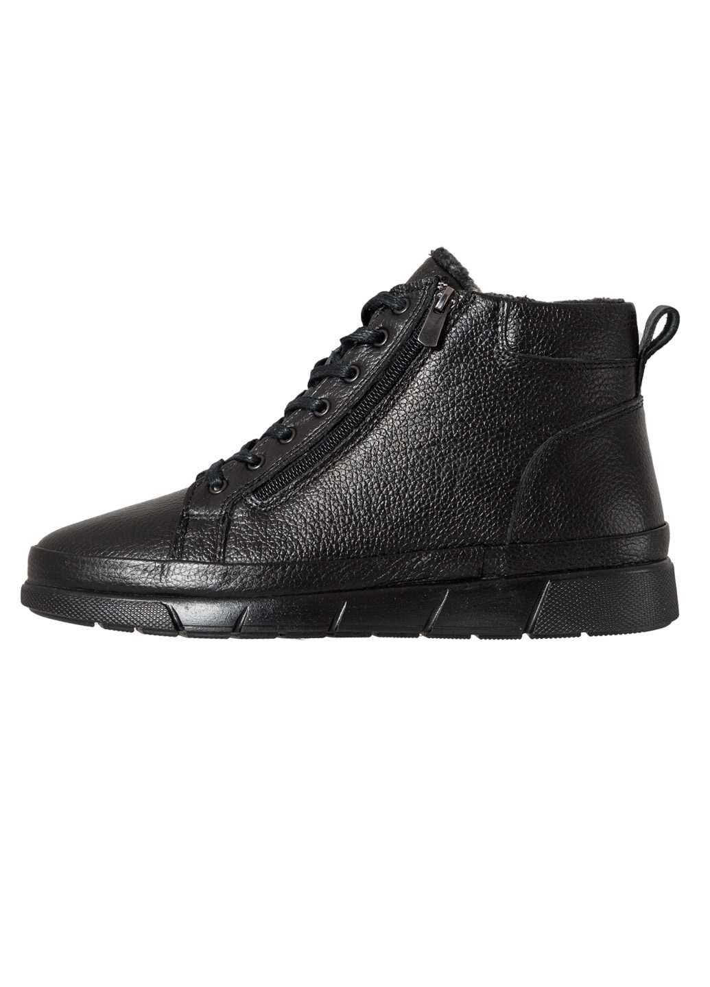 Зимові черевики BottiGelo чорного кольору із натуральної шкіри