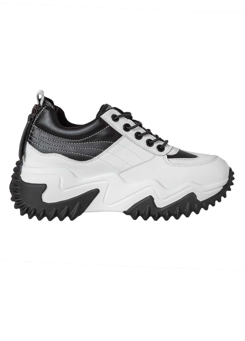 Модні кросівки Geloni біло-чорного кольору з натуральної шкіри