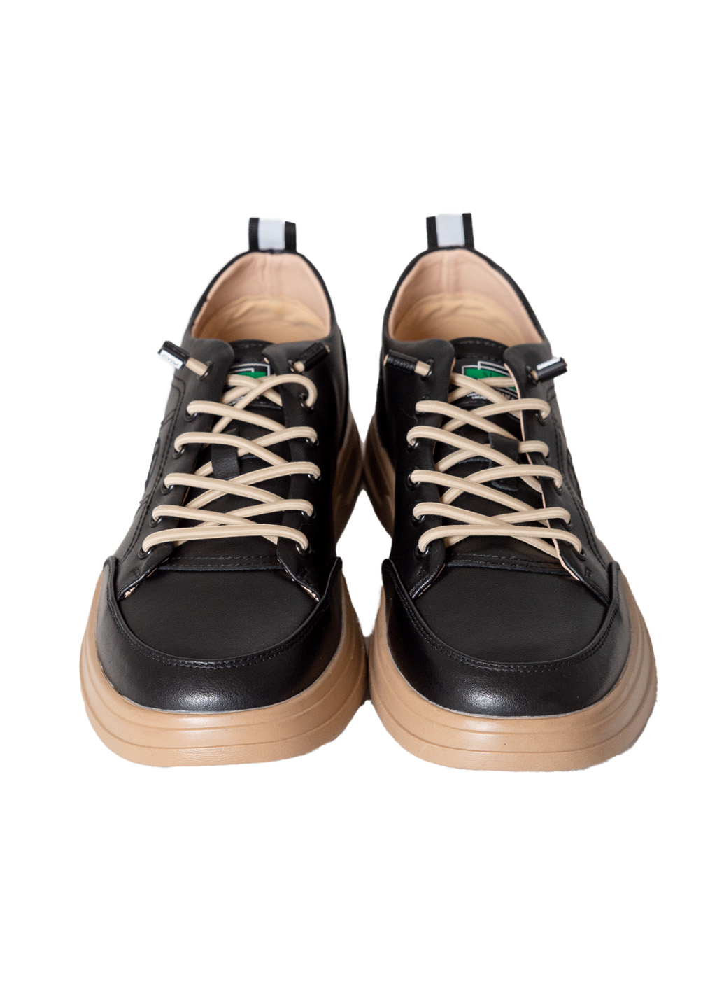 Жіночі туфлі Lifexpert з натуральної шкіри чорного кольору на шнурівці
